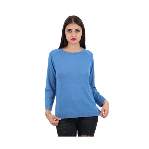 Emme Marella Maglia Maglia Donna modello girocollo Celeste A23-EMME MARELLALUISA-012-S - Francavilla Moda